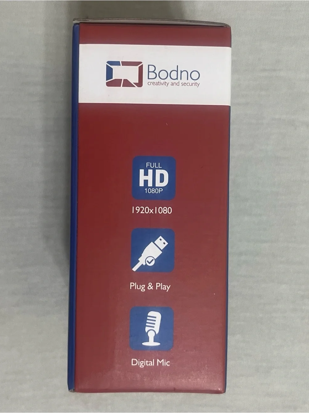 Bodno Full HD Webcam and Microphone with 360 Rotation - Black (Unopened)